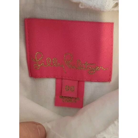 Lilly Pulitzer Sharice Stretch Shift Dress Lace Coral Bay Blue Pink Sz 00 NWT - Picture 9 of 11